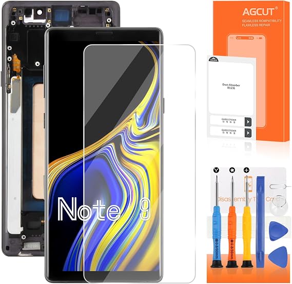 INCELL for Samsung Galaxy Note 9 Screen Replacement for Display Samsung Note 9 LCD SM-N9600 SM-N960F SM-N960U Screen Replacement Digitizer Touch Assembly Black with Frame