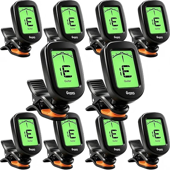 LALAOKS Guitar Tuner Clip on 10Pack,for Acoustic Guitar Bass Violin Ukulele