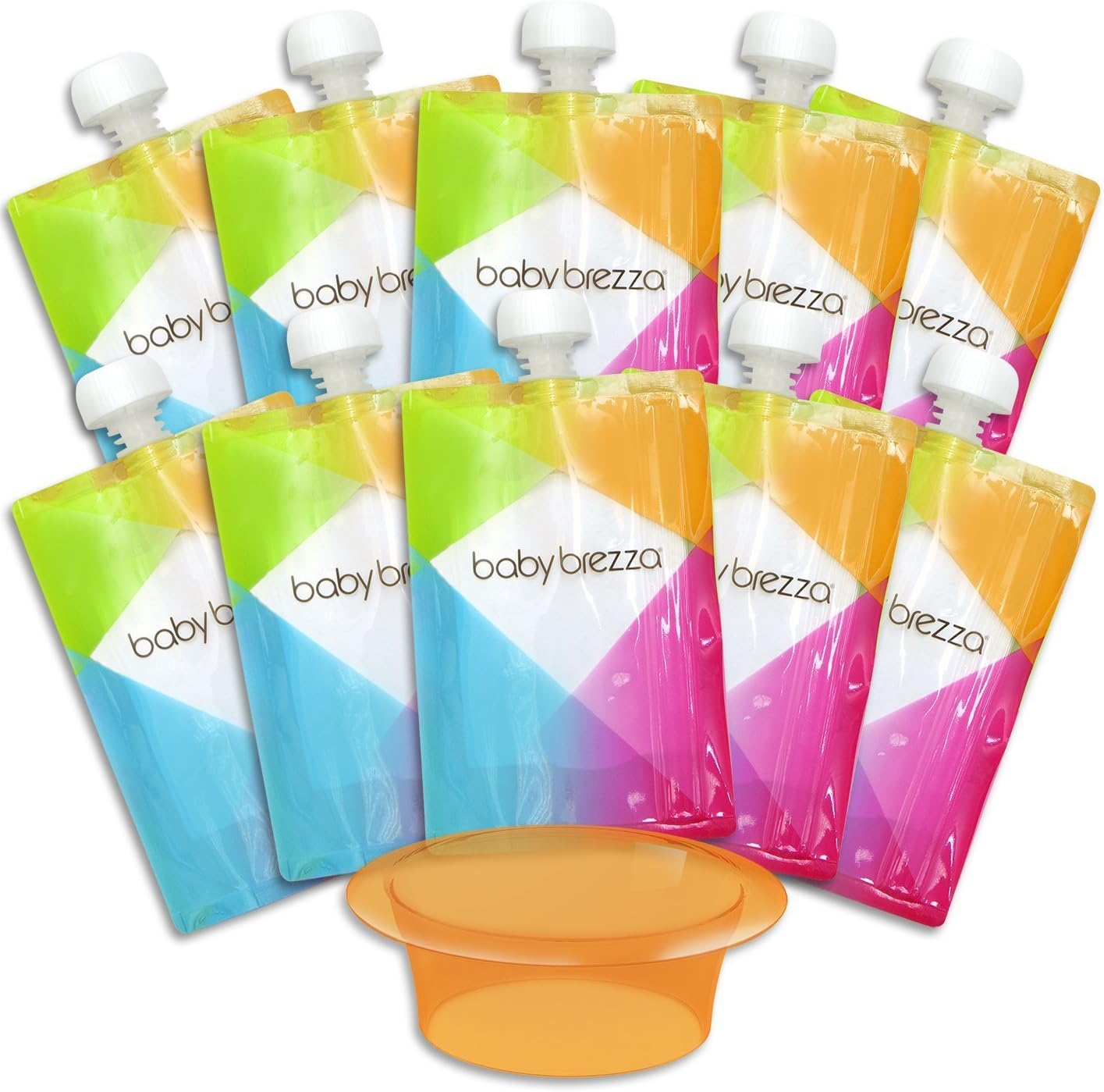 Baby Brezza Easy Fill Pouches, Baby Baby Food Pouches, Handmade Puree Refill Containers, 10 Pack
