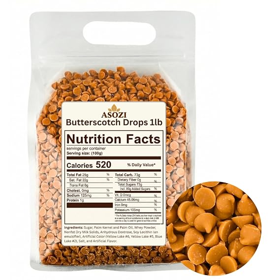 Butterscotch Chips for Baking 1lb | Baking Morsels for Cookies & Cakes
