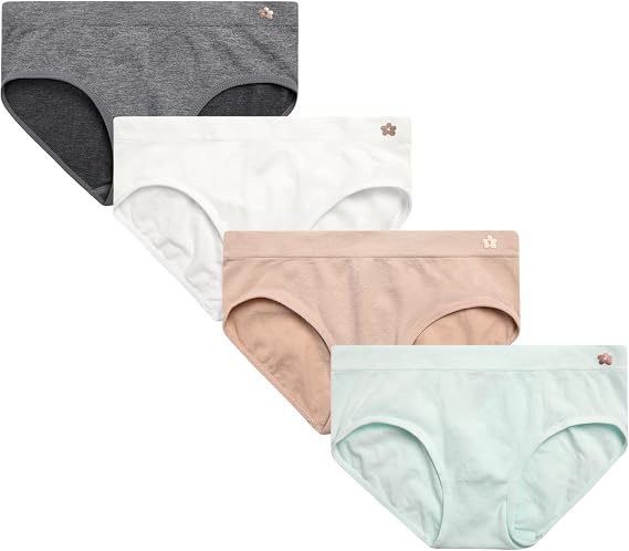 Limited Too Girls Underwear - 4 Pack Soft Microfiber Tag Free Seamless Girls Hipster Panties