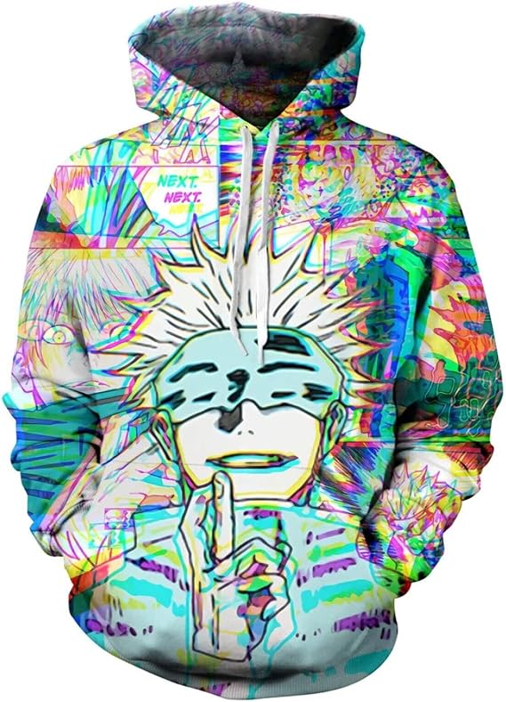 Gojo Satoru Hoodie Costume Cosplay Sweatshirt Sweater 3D Novelty Hooded Pullover for Men Women