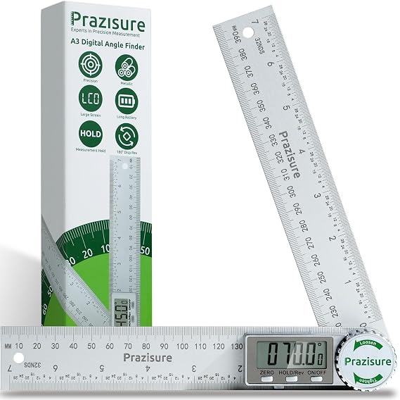 Digital Angle Finder, 200mm Aluminium Protractor for Woodworking