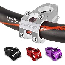 Mountain bike stem - durable lightweight alloy bike stem, The stem is suitable for most bicycles, road bikes, mountain bikes, BMX bikes, fixed gears, and other bicycles (Silvery)