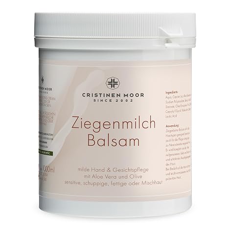 CristinenMoor Goat Milk Balm 1000 ml with Goat Butter - Moisturising for Sensitive Skin Also Suitable for Puberty