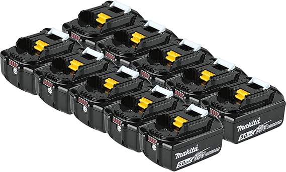 Makita BL1850B-10 18V LXT Lithium-Ion 5.0Ah Battery, 10/Pk