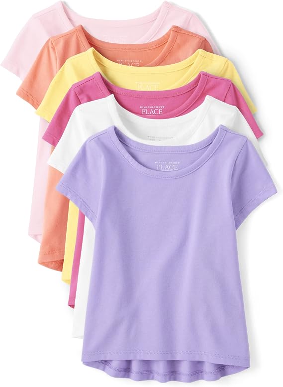The Children's Place Baby Girls' and Toddler High Low Layering Tee
