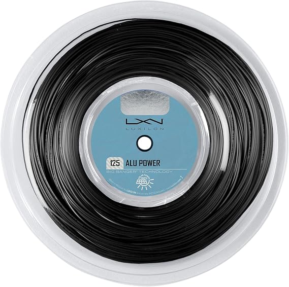 LUXILON Tennis Racket String, Gut, Single Stretched/200m Reel, ALU POWER 125 Monofilament