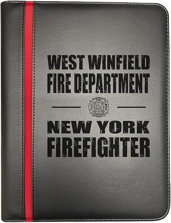 Compatible with West Winfield New York Fire Departments Firefighter Thin Red Line Firefighters Portfolio Padfolio Organizer Firefighter's Prayer Print Thin Red Line Maltese Cross Decal Pack of 1
