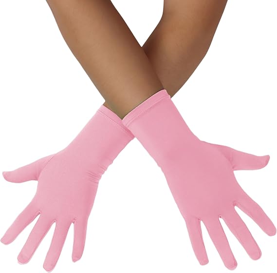 ATHX Men's and Women's Gloves Costume Accessories Wrist Length Spandex Stretch Halloween Cosplay Party Wedding Prom Gloves