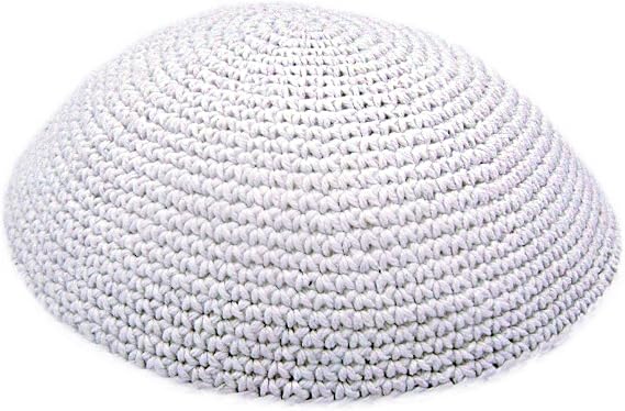 White All Size Hand Made Yarmulke Jewish Kippah Kipa Judaica Yamaka Kippa Yamakah Yarmulka Hat Men Or Kids (12CM 4.7INCH)