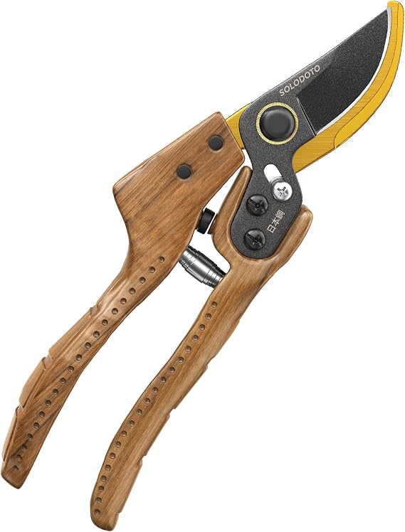 GrainCraft Series Garden Secateurs as Gifts, German Heat Treatment Pruning Shears for Gardening, Japanese SK5 Steel Garden Scissors, Bypass Secateurs Heavy Duty, Clippers for Plant Hedge