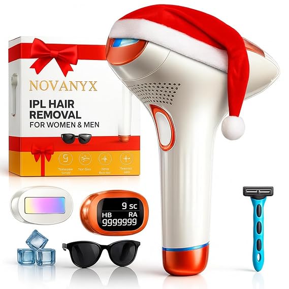 2026 Laser Hair Removal for Women and Men - Permanent Painless Ice Cooling IPL Device Remover Machine with Shaver, Goggles, 999,999 Flashes for Body and Face, Corded