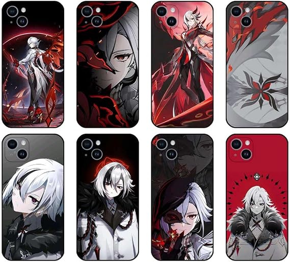 Arlecchino Phone Case Fatui Harbingers Genshin The Knave Phone Cases Multicolor
