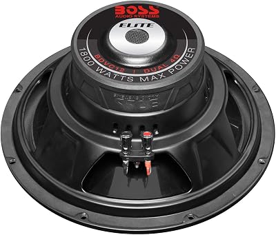 BOSS Audio Systems BDVC12 Elite Series 12 Inch Car Subwoofer - 1800 Watts Max, Dual 4 Ohm Voice Coil, Sold Individually, Hook Up to Amp