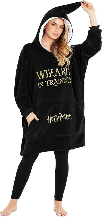 Harry Potter Oversized Blanket Hoodie Gifts for Women, Men, Adults Teens, Fleece Wearable Blanket with Hood and Pocket