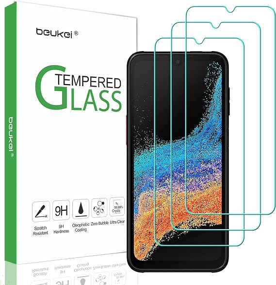 (3 Pack) Compatible for Samsung Galaxy Xcover6 Pro/Galaxy Xcover 6 Pro/Galaxy Xcover Pro 2 Screen Protector Tempered Glass,Touch Sensitive,Case Friendly, 9H Hardness