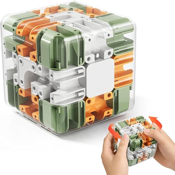3D Rolling Ball Puzzle Maze Cube - 3x3 Color-Match Game
