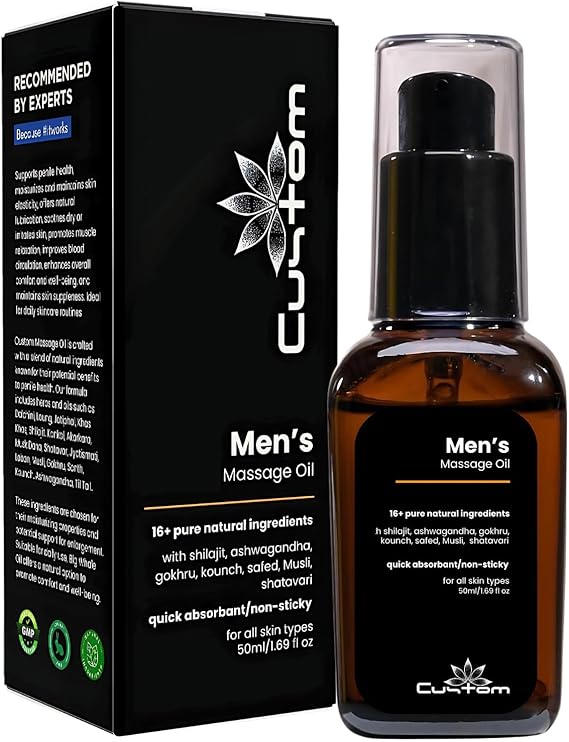 Lift-Up Massage Oil for Men 50 ml, with Pure and Natural Ingredients, No Side Effects