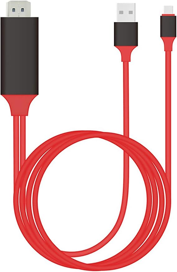 PRO USB-C HDMI Compatible with DJI Osmo Pocket at 4k with Power Port, 6ft Cable at Full 2160p@60Hz, 6Ft/2M Cable [RED/Thunderbolt 3 Compatible]
