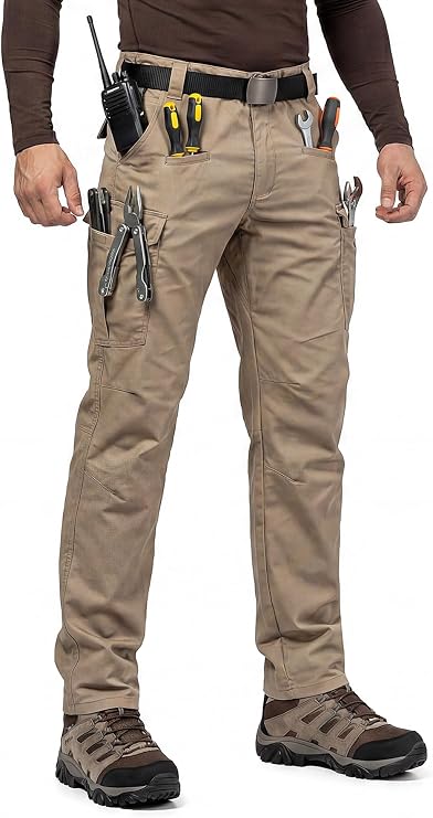Men's Tactical Cargo Pants Ripstop with 8 Pockets, Waterproof