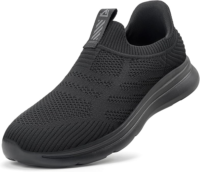ODCKOI Sneakers Men's Hands-Free Trainers Lightweight Breathable Slip in Sneakers Men's Comfortable Mesh Casual Shoes Lace Up No Tie