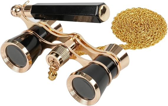 3X25 Opera Glasses Binoculars with Adjustable Handle&Chain for Theater