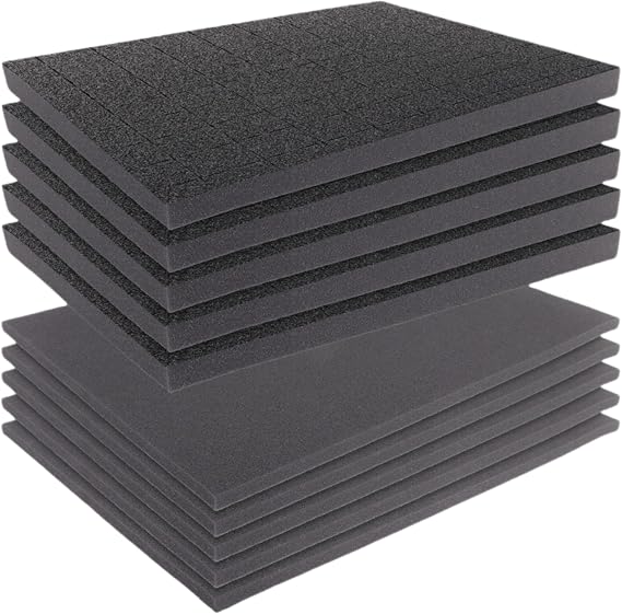 10PCS Square Foam Cube, Pick Apart Foam Insert, Pick and Pluck Foams | Pluck Pre Cube Sheet Foams Use for Game Box Cases DIY & Tool Storage Systems - 5PCS 40 x 30 x 2.5cm / 5PCS 40 x 30 x 1cm