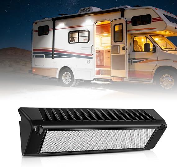 SKTYANTS 9 Inch RV Exterior Porch LED Light,RV Awning Light 12V RV Camper Porch Lights Outdoor Canopy Roof Lamp