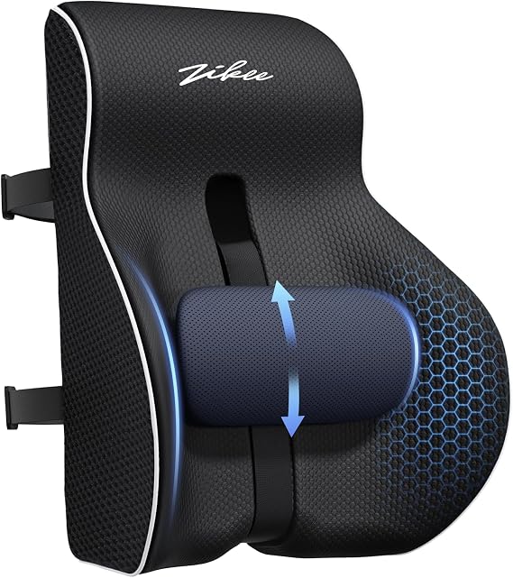 ZIKEE Lumbar Support Pillow, Sliding Support for Precise Back Pain Relief
