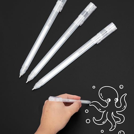 SMOOTHERPRO White Gel Pen White Ink Pen for Black Paper 0.8mm Fine Tip