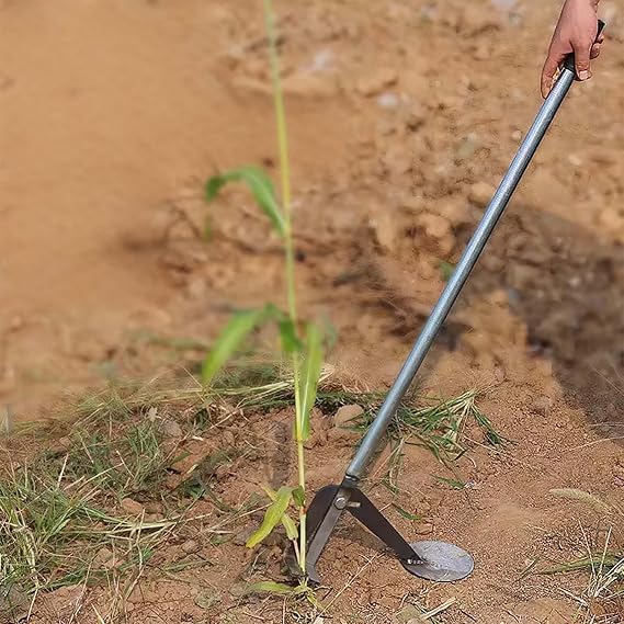 Leverage Sapling Puller & Post Extractor, Manual Root Remover for Trees, Bamboo, Weeds Uprooter Tool with Long Handled and Serrated Head