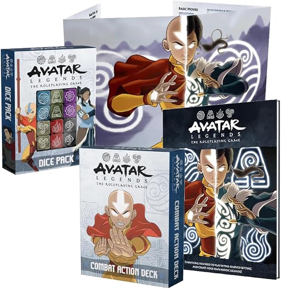 Magpie Games Avatar Legends RPG Essentials Bundle - Book, Dice, GM Screen