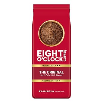 Eight O'Clock Coffee The Original, 40 Ounce (Pack of 1) Medium Roast Whole Bean Coffee, 100% Arabica, Kosher Certified