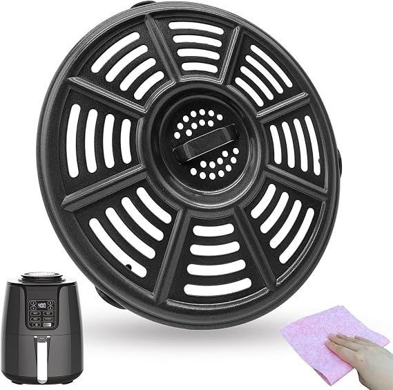 4QT Air Fryer Replacement Grill Plate for Ninja AF100 4 Quart Air Fryers, Upgraded Grill Pan Crisper Plate Crisping Tray Grate Grid Shelf for Ninja Air Fryer, Dishwasher Safe, Nonstick