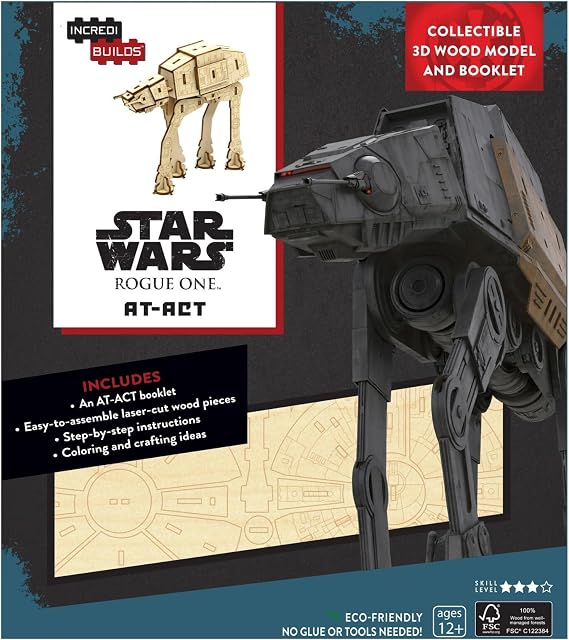 Incredibuilds Star Wars Rogue One: at-Act 3D Wood Model and Book
