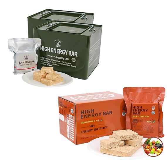 Emergency Food Ration Bars, Survival Tabs Supply for Outdoor Camping Snowstorm Earthquake Disaster Preparedness Kit ,A total of 2 boxes 52 pcs