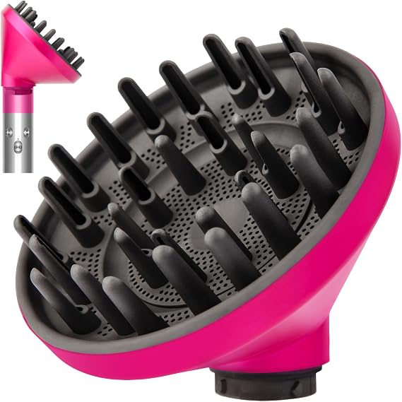 Dyson Air Wrap Attachment Diffuser Rose Red