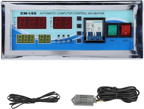 110V Egg Incubator Controller XM18D Digital Temperature Humidity Controller | Temperature Humidity Control Thermostat for Homebrew Incubator Greenhouse