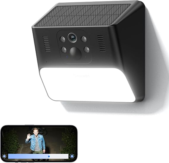 Cinnado Kablosuz Dış Mekan Wifi Kamera, 2K Dış Mekan Wi-Fi Kamera, Renkli Gece Görüşü, PIR Algılama, IP65 Su Geçirmez, SD ve Bulut Depolama, Alexa S2 ile Uyumlu