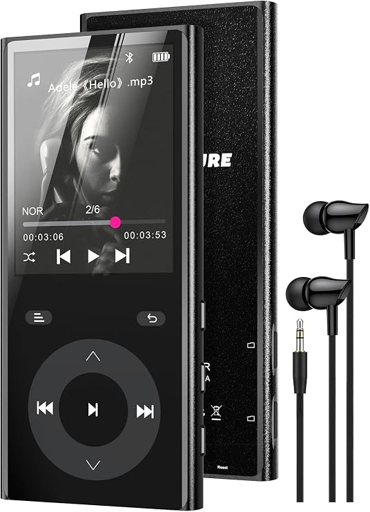 MP3 Players with Bluetooth 5.3, No Storage MP3 Player with 2 TF Card Slots
