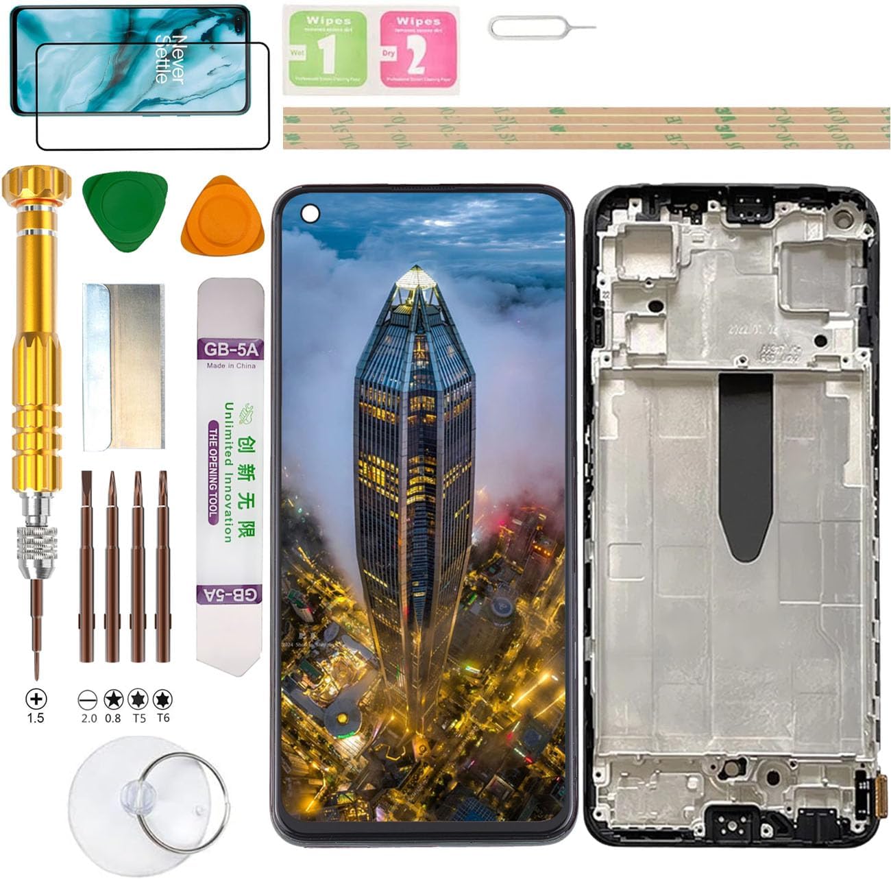 (No Fingerprint) LCD Display Assembly for OnePlus Nord CE 2 5G IV2201 Screen Replacement kit