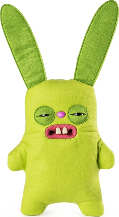 Fuggler Funny Ugly Monster, 9 Rabid Rabbit (Green) Plush Creature with Teeth, for Ages 4 and Up
