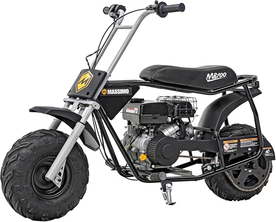 Massimo MB100 Mini Bike Motorcycle Dirt Bike - 79cc Four-Stroke, Air-Cooled Engine