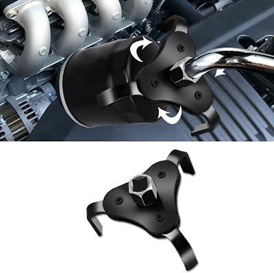 Oil Filter Wrench, Oil Filter Removal Tool, Adjustable 3-Jaw Design Oil Filter Claw Universal Car Accessories for Change Engine Filters from Diameters 2.2-4.2 Conduit Fittings
