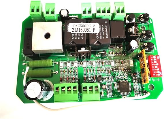 Electric Gate Operators Gate Opener Control Unit Motherboard PCB Motor Controller Circuit Board Card for 24VDC Sliding gate Motor Opener for Private Houses, Business Communitie(10 Remote Controls)
