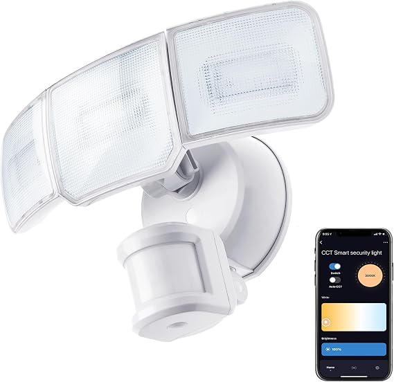 Home Zone Living Smart Flood Lights 3500 Lumens, 5000K Super Bright