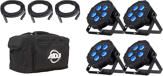 ADJ Products Mega lat Hex pak Mega Flat Hex Pak LED Lighting, Black