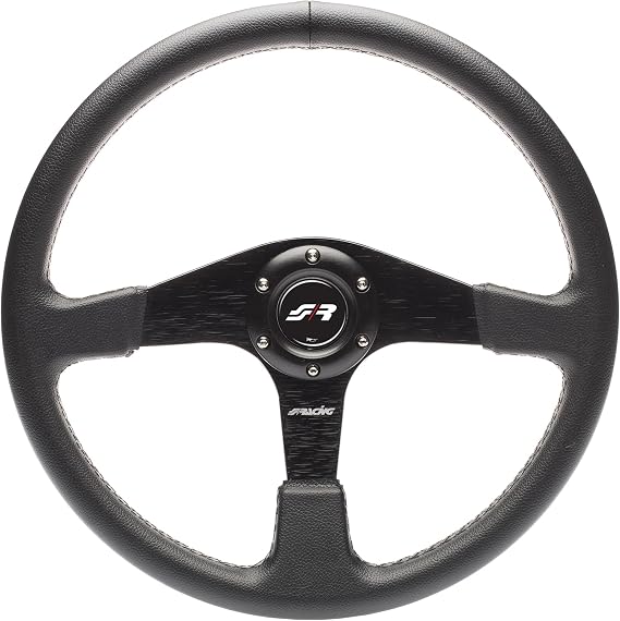 Simoni Racing DEF/P Sport Steering Wheels, Dia 380 mm, Black