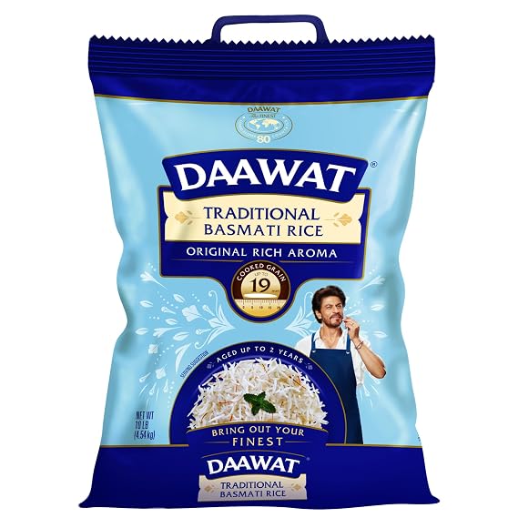 Daawat Traditional Basmati White Rice - 10 lb Bag